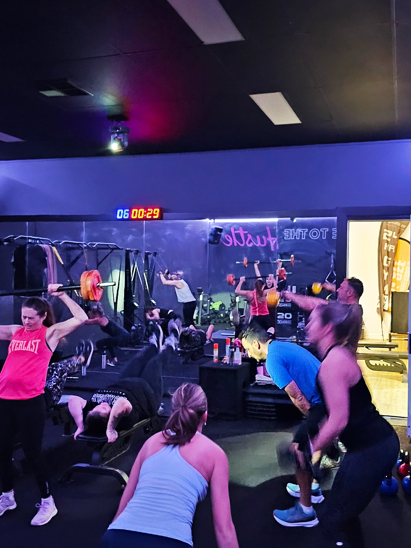 people working out at the gym